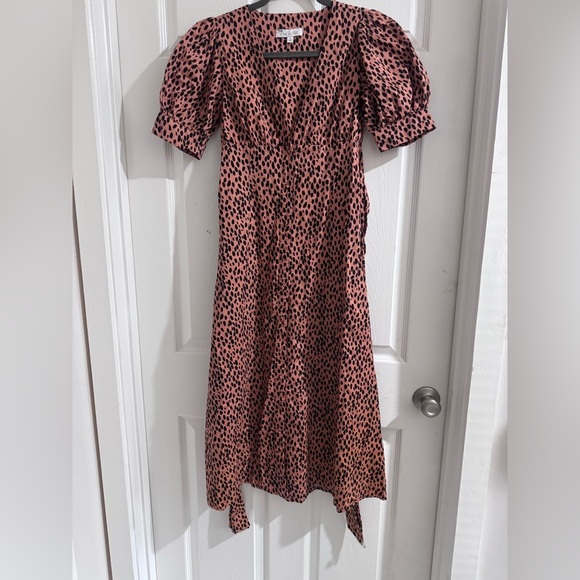 NWOT Love Whit Dotted Puff Sleeve Dress - Picture 4 of 9